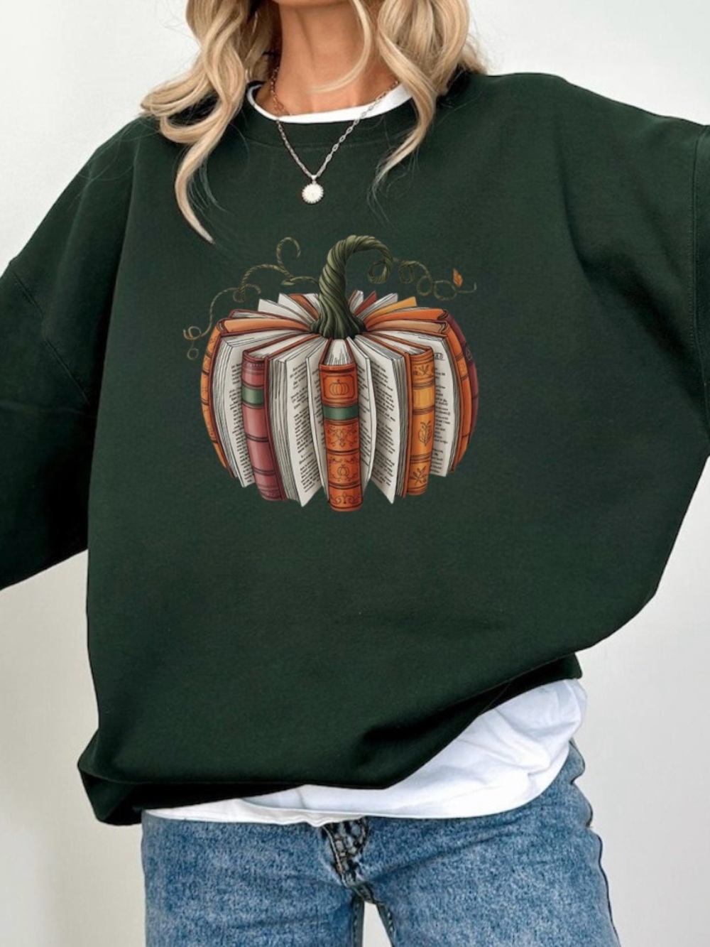 Fall Book Pumpkin Sweatshirt Halloween Spook Season Shirt For Book Lovers